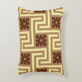 デコギリシャ語鍵、タン、ブラウン、イエロー アクセントクッション (正面(垂直))