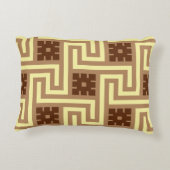 デコギリシャ語鍵、タン、ブラウン、イエロー アクセントクッション (裏面)