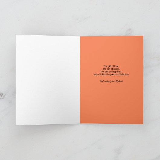 デコクリスマスレディーツリーのグリーティングカード シーズンカード (内部)