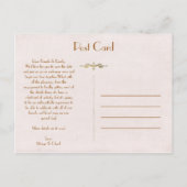 デコグラム金ゴールドピンクシェル日付の結婚保存 案内ポストカード (裏面)