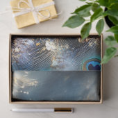 デコゲエミスティックピーコックインブルーベージュ金ゴールドハウス 薄葉紙 (ギフト)