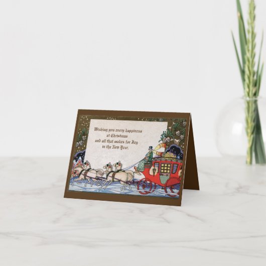 デココーチホースホリデークリスマスカード シーズンカード (正面)