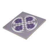 デコサークル抽象芸術紫とグレーセラミックタイル タイル (側面)