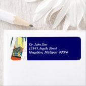 デコシティスケープ超高層ビル差出人住所ラベル ラベル (インサイチュ)