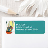 デコシティスケープ超高層ビル差出人住所ラベル ラベル (インサイチュ)