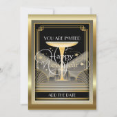 デコシャンパン ニューイヤー セレブレーション インビテーション 招待状 (正面)