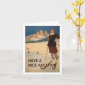 デコスキーバケーショングリーティングカード カード (黄色い花)