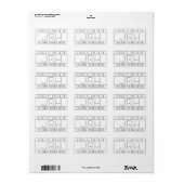 デコスタイリッシュヴィベ差出人住所 ラベル (フルシート)