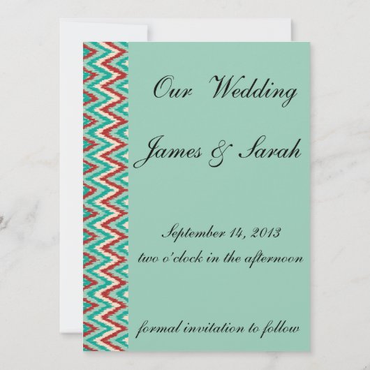 デコストライプーパーソナライズされた招待状カスタマイズ-  セーブザデート (裏面)