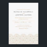 デコセイガイハ結婚式招待状 招待状<br><div class="desc">エレガント金ゴールドと白いヴィンテージインスパイアの結婚デザインby Shelby Allison.Deco Seigaiha Collectionを表示して、招待状、出欠カード、ステッカーなど、このデザインと一致するアイテムを表示する。</div>