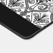 デコダマスクスタイルヴィンテージパターン白黒名 デスクマット (コーナー)