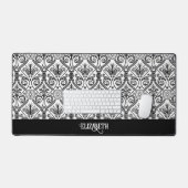 デコダマスクスタイルヴィンテージパターン白黒名 デスクマット (キーボード&マウス)