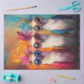 デコッお洒落カトスの明るい羽 薄葉紙 (クラフト)