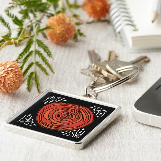 デコッドバラ(プレミアムスクエア) キーホルダー (側面)