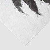 デコップアメリカンインディアンレディ白黒スケッチ 薄葉紙 (詳細)