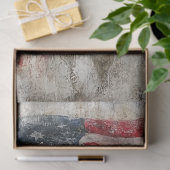 デコップアメリカンフラッグホワイトホース抽象芸術 薄葉紙 (ギフト)