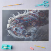 デコップアメリカン色彩の鮮やかインド馬のオーラ 薄葉紙 (クラフト)