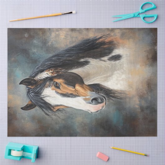 デコップアメリカン・インディア絵を描ン・ホース 薄葉紙 (クラフト)