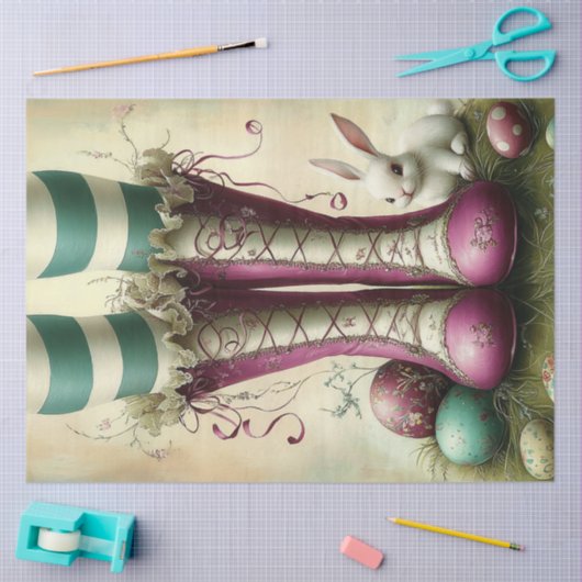 デコップイースターお洒落魔法が卵をブート 薄葉紙 (クラフト)