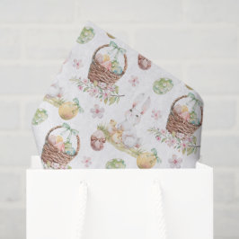 デコップイースターバスケットバニーの水色 薄葉紙