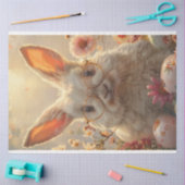 デコップイースターバニーラージラウンドグラス 薄葉紙 (クラフト)