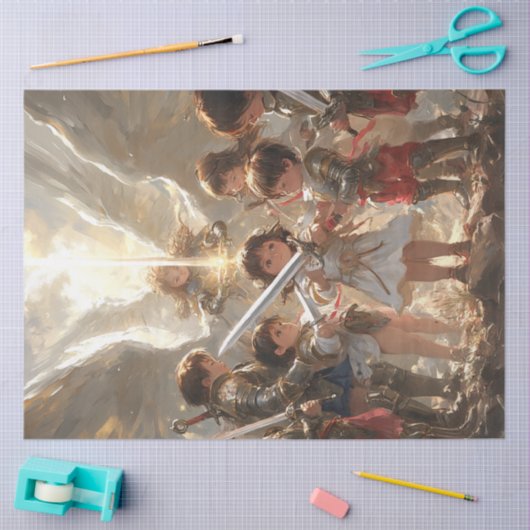 デコップイースター日曜日の子供の集まり 薄葉紙 (クラフト)