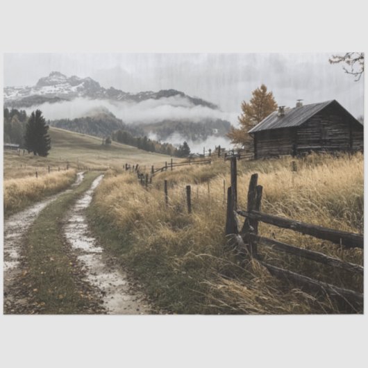 デコップウィスパリングウッズキャビン山脈 薄葉紙 (正面)