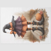 デコップウィッチストライプのストッキングカールつま先ブーツ 薄葉紙 (正面)