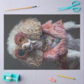 デコップウィムシカルな服を着たプードルベラ 薄葉紙 (クラフト)