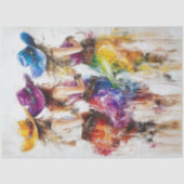 デコップウェスタン女性のカーボーイ鮮やかカラー踊り 薄葉紙 (正面)