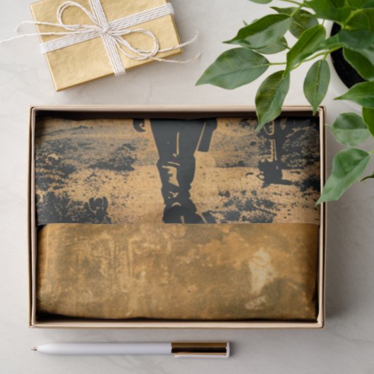 デコップウエスタンカウボーイデザートランドスケープムーン 薄葉紙 (ギフト)