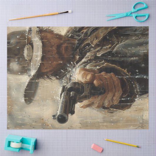 デコップウエスタンクラシックカウボーイガンファイター 薄葉紙 (クラフト)