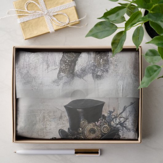 デコップウエスタンドレスレディーステームパンクブルー 薄葉紙 (ギフト)