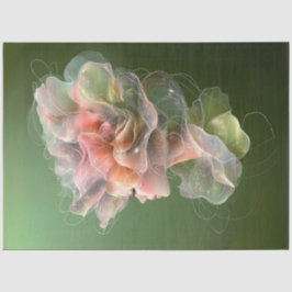 デコップウーマンと複雑なフローラデザイン 薄葉紙