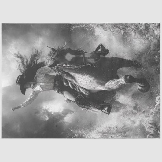 デコップウーマンライディング走ホース 薄葉紙 (正面)