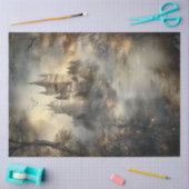 デコップエンチャントフォレストキャッスルルーマニア 薄葉紙 (クラフト)