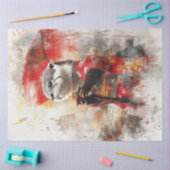 デコップオッター伝統的の日本の服装 薄葉紙 (クラフト)