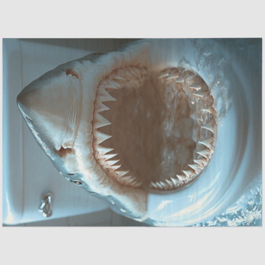 デコップオープンマウスサメ便座 薄葉紙 (正面)