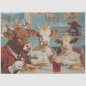 デコップカウファミリー座ってヴィンテージダイナー 薄葉紙 (正面)