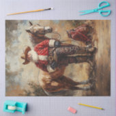 デコップカウボーイサンタクロースと抱き枕 薄葉紙 (クラフト)