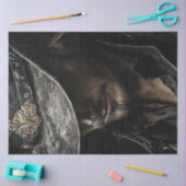 デコップカウボーイブラックハットシルバーアクセント 薄葉紙 (クラフト)