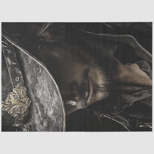 デコップカウボーイブラックハットシルバーアクセント 薄葉紙 (正面)