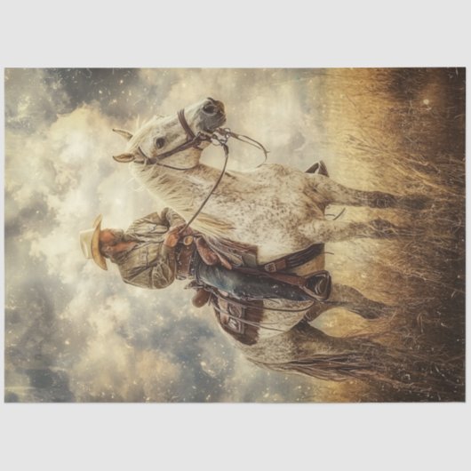 デコップカウボーイライディングホースフィールド 薄葉紙 (正面)