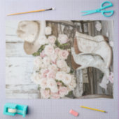 デコップカウボーイ素朴ブーツ西ハットピンク 薄葉紙 (クラフト)