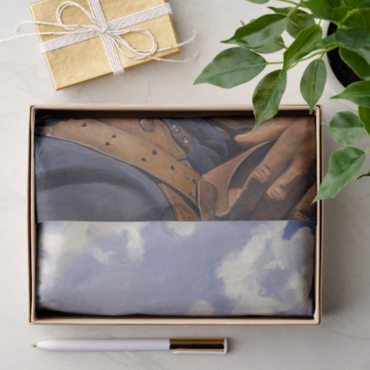 デコップカウボーイ&ホースレストランフィールド晴れの日 薄葉紙 (ギフト)