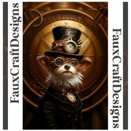 デコップカワイトステームパンクドッグハットゴーグル右110 薄葉紙