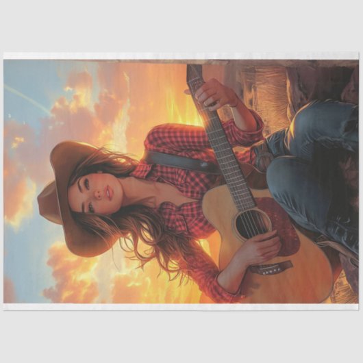 デコップカントリーガールキャラクターDEBBIE 薄葉紙 (正面)