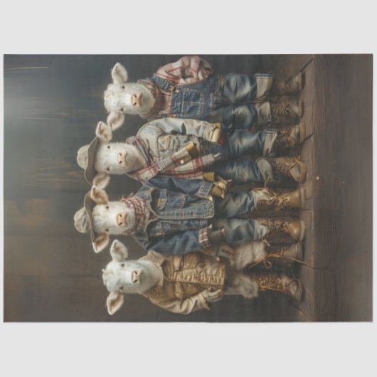 デコップカントリーファームファミリーウシ 薄葉紙 (正面)