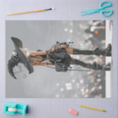 デコップガールパンクロック歌手コンサート 薄葉紙 (クラフト)