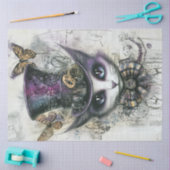 デコップキャットトップお洒落ハットパープル 薄葉紙 (クラフト)